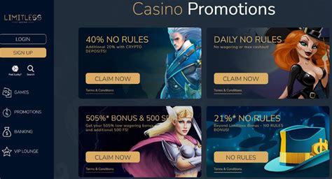 limitless casino welcome bonus|promotions .